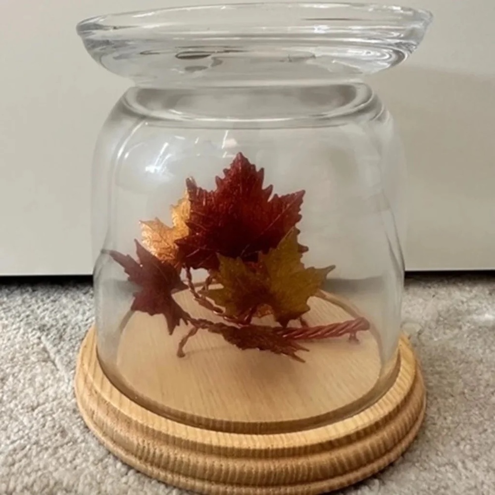Maple/Autumn Leaf Candle Holder Cloche by Bath & AND Body Works